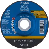 PFERD TOOLS 62012634 Psf Steel Afbraamschijf gebogen Diameter 125 mm Boordiameter 22.23 mm 10 stuk(s)
