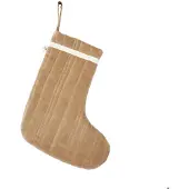 Ferm Living Vari Quilted Christmas Kerstsok Tan - Velvet