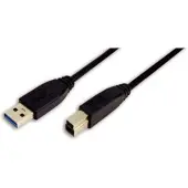 Logilink USB 3.0 kabel, type A naar B, met 2 connectoren, lengte 300 meter