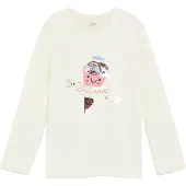 s.Oliver Shirt crème / lichtblauw / bruin / rosa