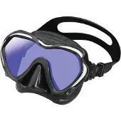 Tusa Paragon S – Premium duikmasker met single lens, hoge weerstand, CrystalView-lens met UV420 en antireflecterende behandeling, helder zicht en comfortabel draagcomfort – Zwart/Zwart – M1007SQB BKA