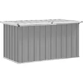 vidaXL Tuinbox 129x67x65 cm grijs