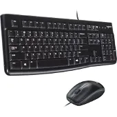 Logitech MK120, kabel, USB, QWERTY-indeling, zwart, inclusief muis