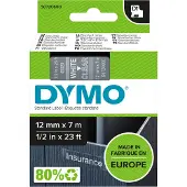 Dymo Tape 45020 (S0720600) Wit op transparant (12 mm)