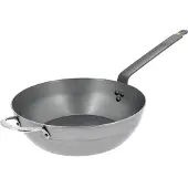 De Buyer Mineral B Element Hapjespan 32 cm – Plaatstaal – PFAS-vrij – Natuurlijke Antiaanbaklaag – Inductie Geschikt