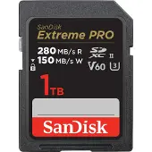 SanDisk Extreme Pro SDXC - 1TB, UHS-II, C10, U3, V60