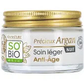 SO'BiO étic SO BIO Etic Précieux Argan Licht Anti-Ageing Nachtcrème 50 ml Crème