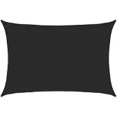 vidaXL Zonnezeil 160 g/m² 3x4,5 m HDPE zwart