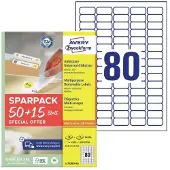 Avery L4732REV-65 Universele etiketten 35.6 x 16.9 mm Papier Wit 65 vellen Weer verwijderbaar Inkjet, Laser (zwart/wit), Laser (kleur), Kopiëren