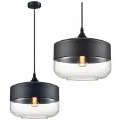 Toolight Hangende Glazen Plafondlamp Zenit D Zwart