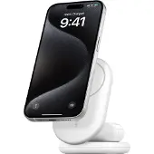 Belkin Boostcharge 2-in-1 Magnetische Draadloze Oplaadstandaard Qi2 15w - Wit