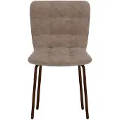Ebuy24 Punsch eetkamerstoel velours bruin.