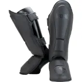 Super Pro Combat Gear Lederen Scheenbeschermer Guardian Grijs Medium