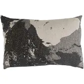 AYTM Floreo kussen 40x60 cm Zwart-beige