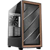 Antec FLUX Midi-tower PC-behuizing Zwart, Hout