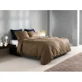 Zo! Home Dekbedovertrek Satinado Real Taupe - 100% Katoen-Satijn - 240 x 200/220 cm