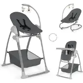 Hauck Sit N Relax 3-in-1, Multifunctionele kinderstoel, Beklede zitting, Grijs, Effen, 5-punts veiligheidsharnas, 15 kg