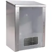 Hygostar roestvrijstalen dispenser met plexiglasruit, zilverkleurig