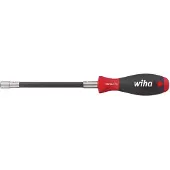 Wiha 38614 Schroevendraaier met bithouder SoftFinish klemming met borgring Flexibele schacht, 1/4" 150 mm - 01479