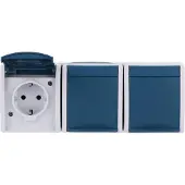 Busch-Jaeger ABB OCEAN IP44 Wandstopcontact (WCD schakelmateriaal) - 2CKA002084A0698 - E2G2P