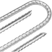 vidaXL Tentharingen 12 st U-vormig Ø7 mm 30 cm gegalvaniseerd staal