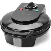 Emerio Wafelijzer - Hartvormig - 20cm Diameter - Regelbare Thermostaat - 1200W - Anti-aanbaklaag - Indicatielampje - WM-131149 Zwart