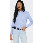 ONLY Blouse lichtblauw / wit