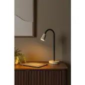 Lucide Bureaulampje Jasper zand bruin