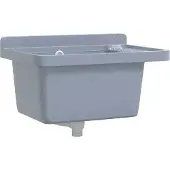 vidaXL Wastafel voor wandmontage, grijs, 50x35x24 cm, kunsthars