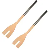 Fackelmann Set van 2 houten groene saladevorken 34 cm Boissellerie