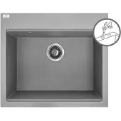 Laveo Design wastafel van graniet, 1 kom, grijs