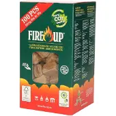 Fire-up Barbecue aanmaakblokjes - 100x - bruin - reukloos - niet giftig - BBQ - Aanmaakblokjes