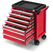 HBM gevulde gereedschapswagen 196-delig, rood