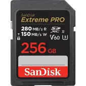 SanDisk 256GB SDXC Extreme Pro V60 UHS-II geheugenkaart