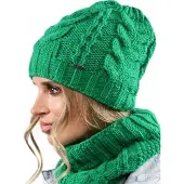 Alur - Hoed - Elegante Groene Beanie - Modieus Gebreid Patroon