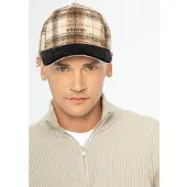 WITTCHEN - Herenpet - Bruin en Beige - Contrast Vizier - Verstelbaar