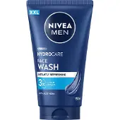 Nivea MEN Hydrocare Gezichtsreiniger XXL - Reinigingsgel Gezicht - Face Wash - Gezichtsreinigingsmiddel - Cleanser - Normale & Gevoelige Huid - 150ML