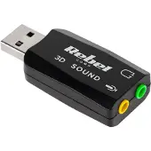 QÜer USB Geluidskaart - 3D & Virtual 5.1 Sound - Mic + Koptelefoon - Zwart