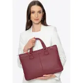 WITTCHEN Dames 14, 5" Laptoptas in Imitatieleer Burgundy Eco-leer
