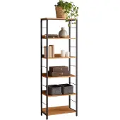 INNE - Boekenkast - eikenkleur - 6 legplanken - 60x30x178 cm