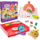 Kinetic Sand - SquishPizza - Rijzende pizza-speelset met 452 g speelzand en 5 gereedschappen - Origineel