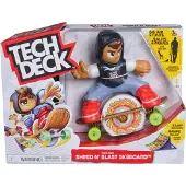 Tech Deck Shred N' Blast Sk8board, gemotoriseerd fingerboardspeelgoed met skater en schans voor snelle acties en hoge sprongen