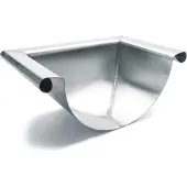 Rheinzink kopschot dakgoot walsblank, di 100mm, diam 200mm, goot zink