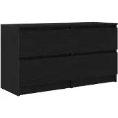 vidaXL Tv-meubel 100x35x54 cm bewerkt hout zwart