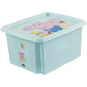 Keeeper opbergbox Karolina Peppa Pig, 24 liter, aquamarijn