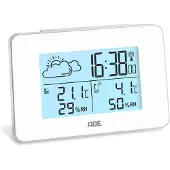 ADE Digitaal Weerstation Wit 4x13xh8,7 Draadloze Sensor - Incl. Batterijen