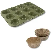 Zenker Set van 2 stuks speciaal voor muffins Green Vision