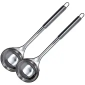 Fackelmann Set van 2 soeplepels van 32 cm roestvrij staal Elemental
