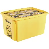 Keeeper opbergbox Karolina Minions Mosaic, 45 liter, geel, 400x555x300 mm