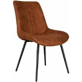 Lizzely Garden & Living SET DEAL: 4 stuks Eetkamerstoel Susta cognac microvezel eetstoel zetel